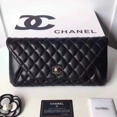 Chanel 2018 Women Leather Flap Clutch Bag ,29CM - 샤넬 2018  여성용 레더 플랩 클러치백 CHAB0397,29CM,블랙