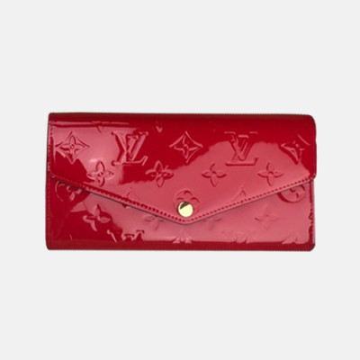 Louis Vuitton 2018 Monogram Sarah Wallet Long Purse M90208 - 루이비통 모노그램 베르니 체리 컬러 사라 월릿 장지갑 LOU0324 19CM