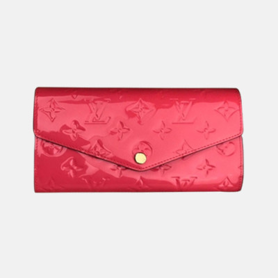 Louis Vuitton 2018 Monogram Sarah Wallet Long Purse M90152 - 루이비통 모노그램 베르니 체리 컬러 사라 월릿 장지갑 LOU0327 19CM