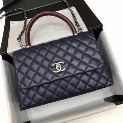 Chanel 2018 Chain Tote Shoulder Bag,28CM - 샤넬 2018 체인 토트 숄더백,CHAB0445,28CM,네이비