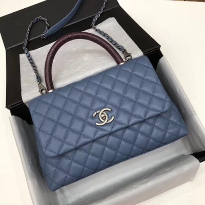 Chanel 2018 Chain Tote Shoulder Bag,28CM - 샤넬 2018 체인 토트 숄더백,CHAB0447,28CM,블루