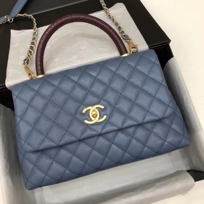 Chanel 2018 Chain Tote Shoulder Bag,28CM - 샤넬 2018 체인 토트 숄더백,CHAB0448,28CM,블루