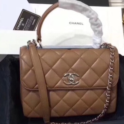Chanel Women Chain Tote Shoulder Bag ,25.5CM - 샤넬 여성용 체인 토트 숄더백  CHAB0453,25.5CM,브라운