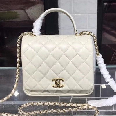 Chanel Leather Chain Tote Shoulder Bag ,17CM - 샤넬 레더 체인 토트 숄더백 CHAB0502,17CM,화이트