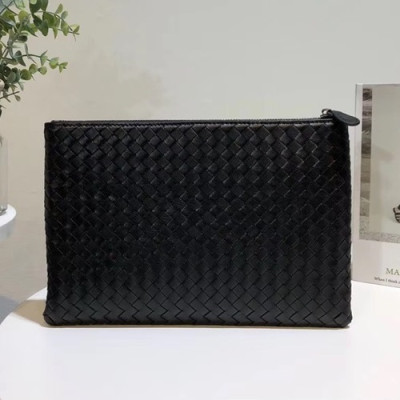 Bottega Veneta Leather Black Clutch Bag,25/30/34cm - 보테가 베네타 레더 블랙 남여공용 클러치백 6033-1,BVB0012,23/30/34cm