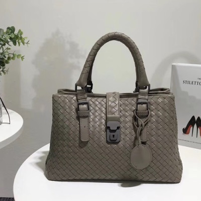 Bottega Veneta Leather Black Roma Medium Tote Shoulder Bag,32cm - 보테가 베네타 레더 블랙 미듐 로마 토트 숄더백 7453-5,BVB0026,32cm