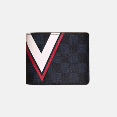 Louis Vuitton 2018 Mens New Men Slender Wallet Cobalt Small Card Holder N64008- 루이비통 슬렌더 월렛 반지갑 LOU0386 11CM