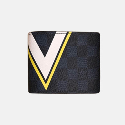 Louis Vuitton 2018 Mens New Men Slender Wallet Cobalt Small Card Holder N64011 - 루이비통 슬렌더 월렛 반지갑 LOU0387 11CM
