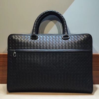 Bottega Veneta Leather Black Mens Business ,39cm - 보테가 베네타 레더 블랙 남성용 서류가방,BVB0077,39cm