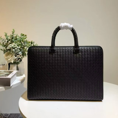Bottega Veneta Leather Black Mens Business ,39cm - 보테가 베네타 레더 블랙 남성용 서류가방,BVB0085,39cm