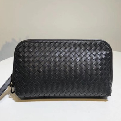 Bottega Veneta Leather Black Hand Bag,25cm - 보테가 베네타 레더 블랙 남성용 핸드백 BVB0092,25cm