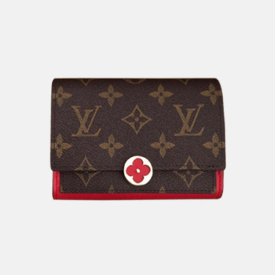 Louis Vuitton 2018 Ladies Monogram Flore Compact Wallet M64587 - 루이비통 모노그램 플로르 컴팩트 월릿 LOU0433 13.5CM