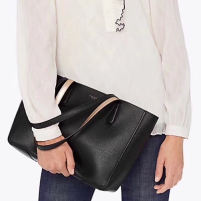 Tory Burch Leather Black Tote Shoulder Bag,30cm - 토리버치 레더 블랙 토트 숄더백 TBB0004,30cm