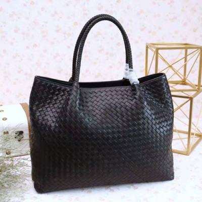 Bottega Veneta Leather Black Women Tote Bag,39cm - 보테가 베네타 레더 블랙 여성용 토트백 BVB0120,39cm