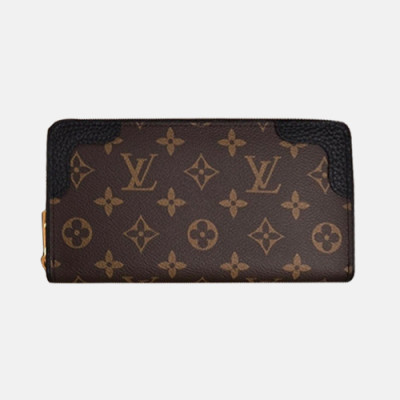 [매장판] Louis Vuitton 2018 Ladies Monogram Canvas Zippy Wallet M61188 - 루이비통 모노그램/로즈・브리《이에루》 더《피》・워렛 LOU0449 19.5CM