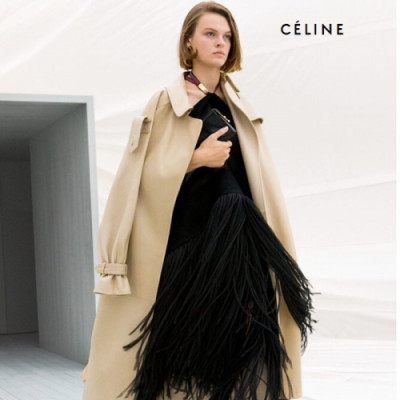 Celine 2018 Ladies Trench Leather Coat - 셀린느 여성 레더 트렌치 코트 Cel0021x Size(s - xl)