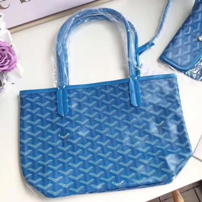 Goyard Leather Blue Tote Shopper Bag,30CM - 고야드 레더 블루 토트 쇼퍼백,GYB0043,30CM