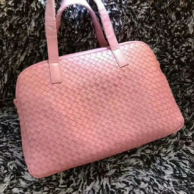 Bottega Veneta Leather Pink Women Tote Bag,38cm - 보테가 베네타 레더 핑크 여성용 토트백 BVB0121,38cm