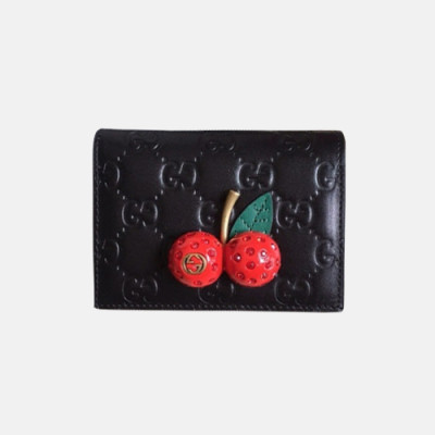 Gucci 2018 Ladies Cherry GG Card Case 476050 - 구찌 체리 카드케이스 GG수프림 에보니 GUC0307 11CM
