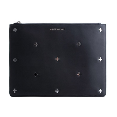 Givenchy Leather Pandora Metal Cross Clutch Bag,30.5cm - 지방시 레더 남여공용 판도라 메탈크로스 클러치백 GVB0006,30.5cm,블랙