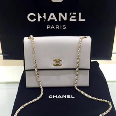 [매장판]Chanel Leather Mini Chain Cross Bag ,19CM - 샤넬 레더 미니 체인 크로스백,CHAB0518,19CM,화이트