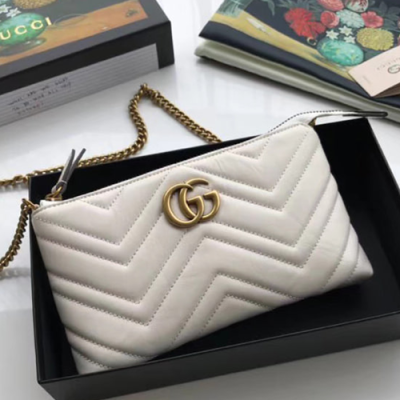 Gucci GG Mini Chain Shoulder Bag,21CM - 구찌 GG 미니 체인 숄더백 GUB0106,21cm,화이트