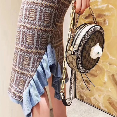Gucci Cat Patchwork Mini Chain Shoulder Bag,18CM - 구찌 캣 패치워크 미니 체인 숄더백 499823, GUB0110 ,18cm,브라운