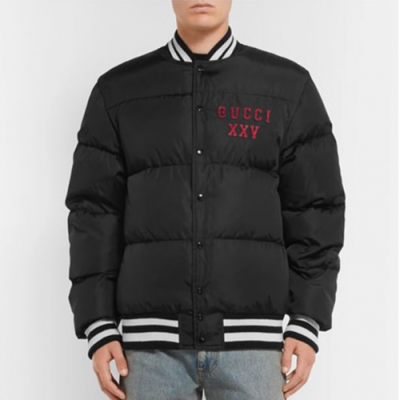Gucci 2018 Mens Logo Padding Jacket - 구찌 로고 남성 나일롱 퀼티드 패딩 자켓 Guc0322x.Size(M - 3XL) 블랙