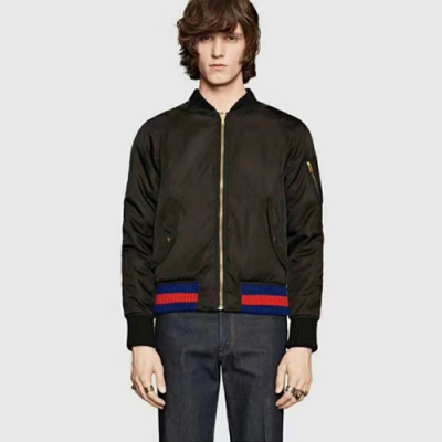 Gucci 2018 Mens Jacket - 구찌 남성 버드 엠브로이드 봄버 자켓 GUC0325 , SIZE (S - XL) 블랙