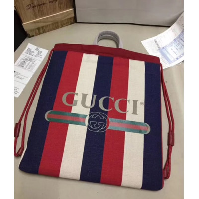 Gucci Stripe Tote Bag/Back Pack, 38cm - 구찌 스트라이프 토트백/백팩, ,GUB0117,38cm,레드+네이비