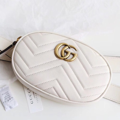 Gucci Marmont Matlase Belt Bag,18CM - 구찌 마몬트 마틀라세 벨트백 ,476434 ,GUB0128,18CM,화이트