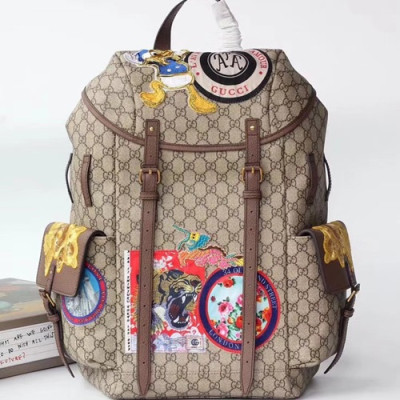 Gucci GG Supreme Patch Back Pack,32CM - 구찌 GG 수프림 패치 남여공용 백팩,GUB0130,32cm,브라운