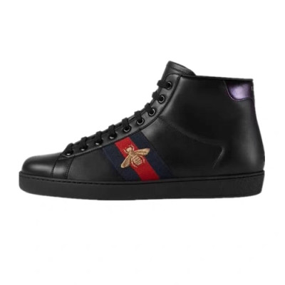 Gucci 2018 Honey Bee Ace High Top Sneakers - 구찌 꿀벌 에이스 하이탑 스니커즈 블랙 GUC0345 ,Size (240 - 280)