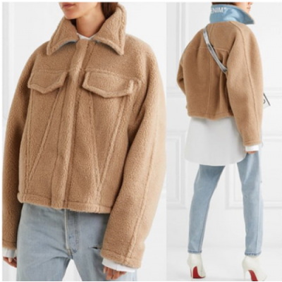 Off-white 2018 Ladies Cashmere Jacket - 오프화이트 여성 양털 크랙자켓 Off0024x.Size(Free)배색