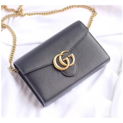 Gucci GG Marmont Chain Shoulder Bag,20CM - 구찌 GG 마몬트 체인 숄더백 GUB0138,20cm,블랙