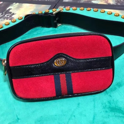 Gucci Ophidia Suede Belt Bag,17.5CM - 구찌 오피디아 여성용 스웨이드 벨트백 ,GUB0152,17.5CM,레드