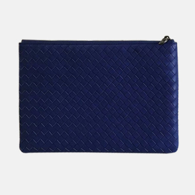 Bottega Veneta Leather Blue Clutch Bag,30cm - 보테가 베네타 레더 블루 남성용 클러치백 M8792,BVB0139,30cm