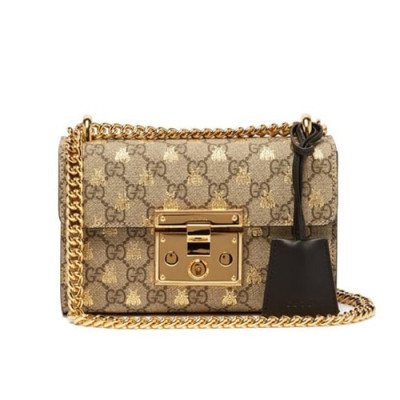 Gucci Padlock Small Supreme Chain Shoulder Bag,20CM - 구찌 패드락 스몰 수프림 여성용 체인 숄더백 ,GUB0164,20CM,브라운