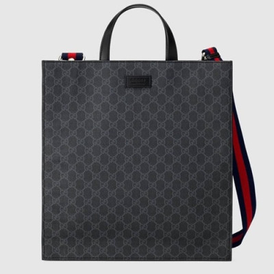 Gucci GG Surpreme Tote Shoulder Bag,35.5CM - 구찌 GG 수프림 남여공용 토트 숄더백 GUB0168,35.5cm,블랙