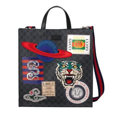 Gucci GG Surpreme Tote Shoulder Bag,35.5CM - 구찌 GG 수프림 남여공용 토트 숄더백 GUB0169 ,35.5cm,블랙