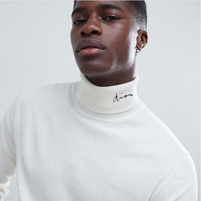Dior Homme 2018 Embroidery Point Turtle-neck Knit - 디올옴므 자수포인트 터틀넥니트 Dio0072x , 2컬러 (블랙/화이트) Size (L - XL)