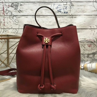 Tory Burch Leather Red Bucket  Back Pack,27cm - 토리버치 레더 레드 버킷 백팩 TBB0061,27cm