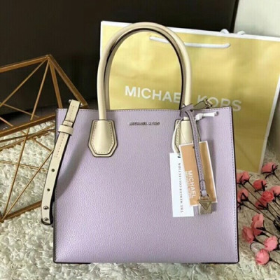 Michael Kors Leather Tote Shoulder Bag, 27CM - 마이클 코어스 레더 토트 숄더백 ,MKB0014, 27CM,퍼플