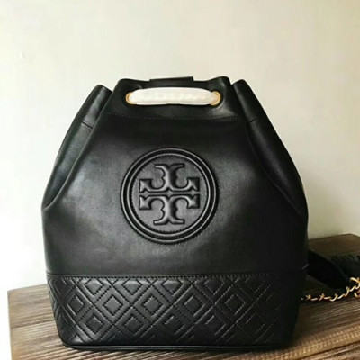 Tory Burch Leather Black Bucket Tote Shoulder Bag,23cm - 토리버치 레더 블랙 버킷 토트 숄더백 TBB0115,23cm