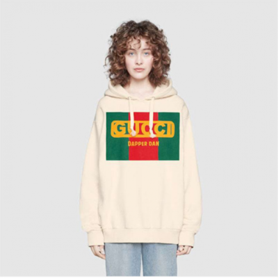 [1:1] Gucci 2018 d'Afferdan Logo Cotton Hood Tee - 구찌 18FW 로고 대퍼댄 후드티셔츠 Guc0386.Size(S - L)크림