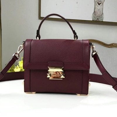 Michael Kors Leather Janey Tote Shoulder Bag, 19CM - 마이클 코어스 레더 제이니 토트 숄더백 ,MKB0082, 19CM,레드