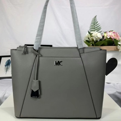 Michael Kors 2018 Leather Tote Shoulder Bag, 33CM - 마이클 코어스 2018 레더 토트 숄더백 ,MKB0091, 33CM,그레이