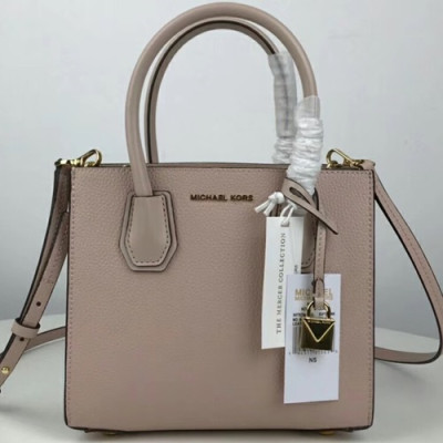 Michael Kors Mercer Leather Tote Shoulder Bag, 22CM - 마이클 코어스 머서 레더 토트 숄더백 ,MKB0168, 22CM,핑크