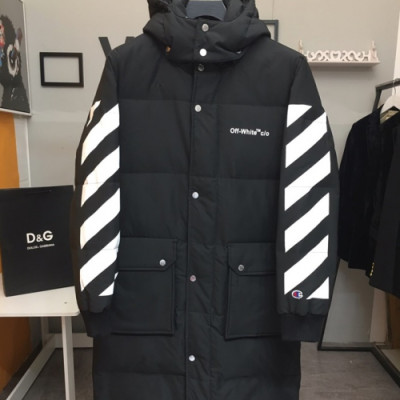 2018/19 Off-White Mens Long Down Padding  - 오프화이트 남성 롱다운패딩 Off0031x.Size(M - 3XL)블랙