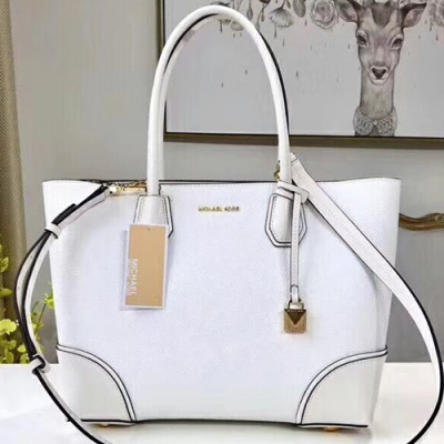 Michael Kors Leather Tote Shoulder Bag,32cm - 마이클 코어스 레더 토트 숄더백 MKB0189,32cm,화이트